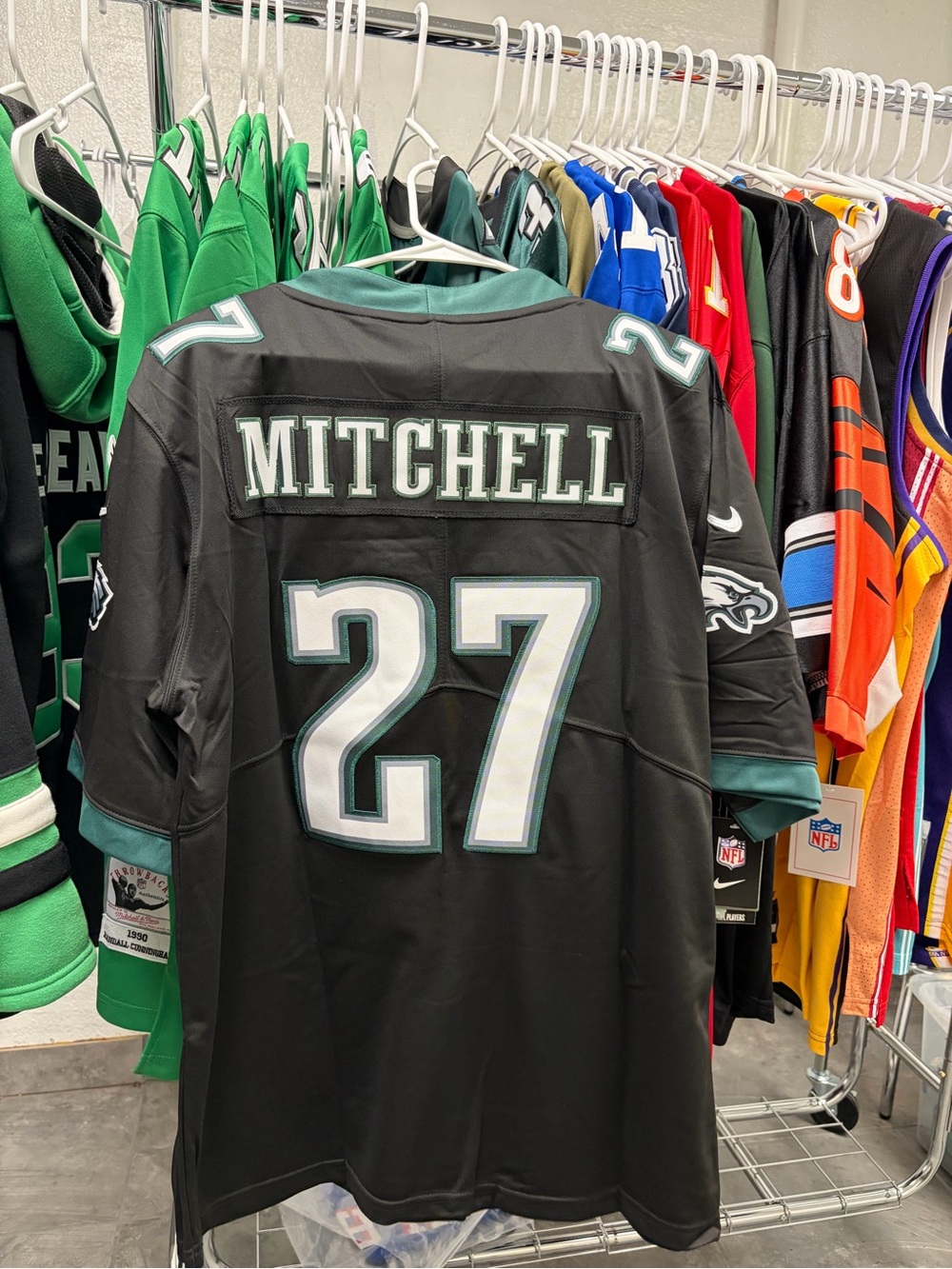 Official Eagles Q Mitchell in black